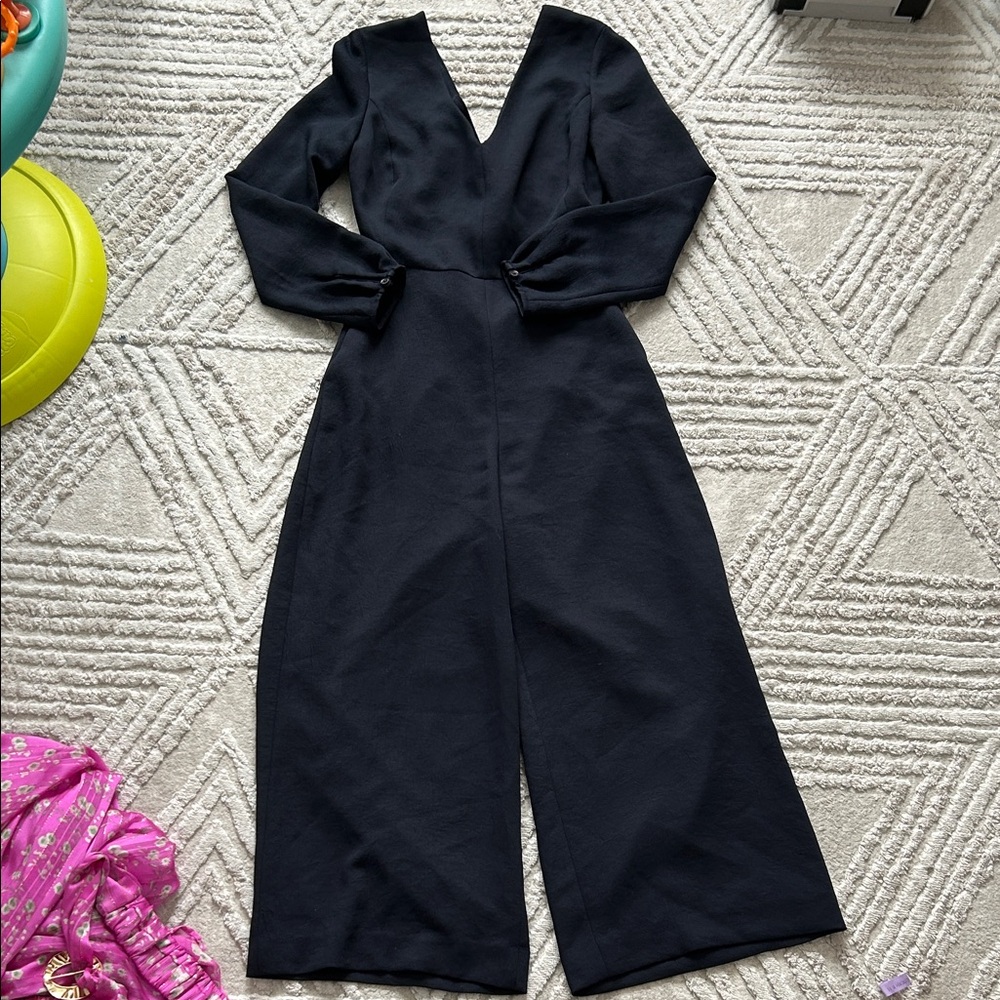 Wilfred tie back navy Jumpsuit